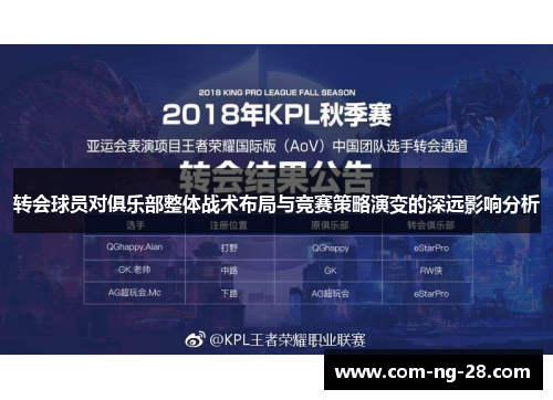 转会球员对俱乐部整体战术布局与竞赛策略演变的深远影响分析